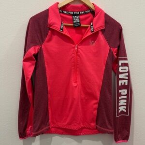 Pink Victoria’s Secret Ultimate Small Pullover Jacket Activewear thumbholes